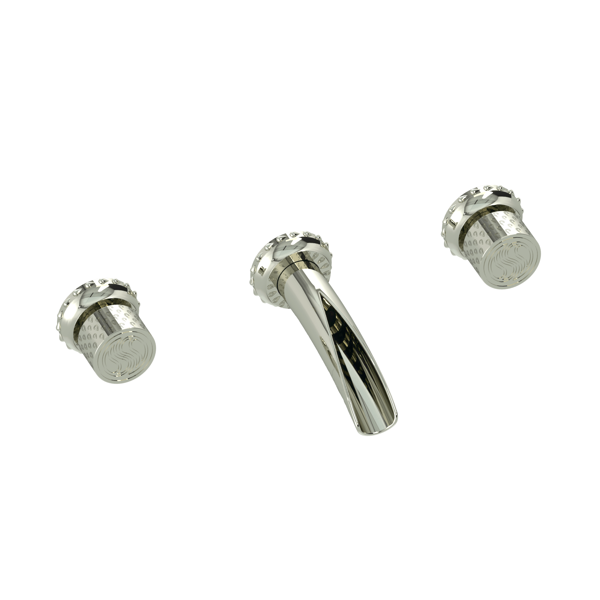 Unity Classic Knob Waterfall Wall Mount Faucet Set