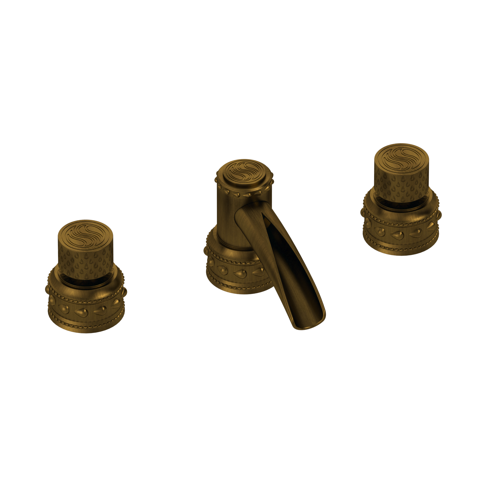 Unity Grand Knob Waterfall Deck Mount Faucet Set